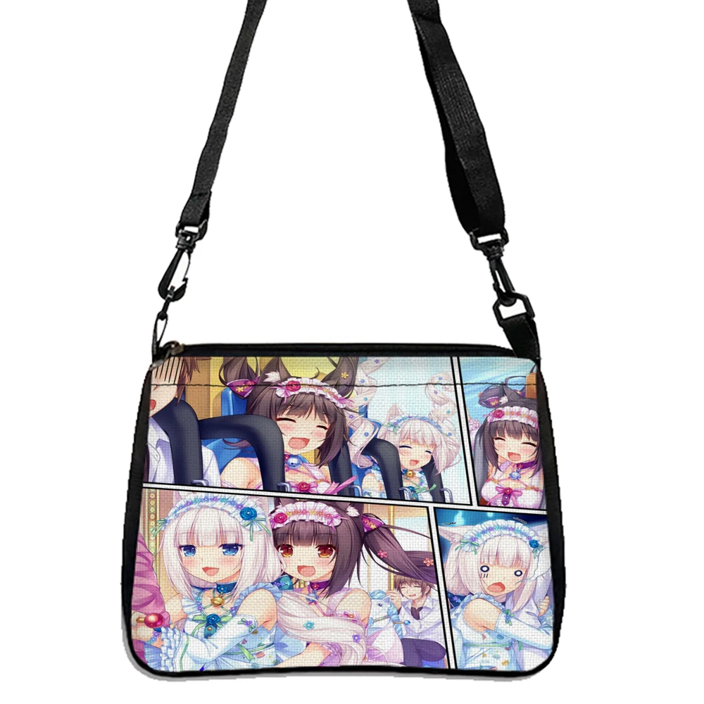 Nekopara-Drucktasche, leichte Umhängetasche, multifunktionale Handtasche zum Einkaufen 5.23 – Detail 4
