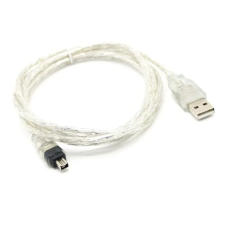 USB Male To Firewire IEEE 1394 4 Pin Male ILink Adapter Cord Firewire 1394 Cable For SONY DCR-TRV75E DV Camera Cable 120cm