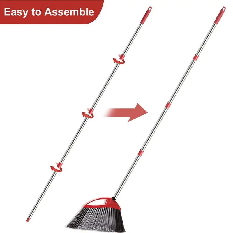 Spin Mop Handle Mop Rod Replacement Handle Pole Stick 4-Section Detachable Extended Mop Rod Pole For Triangle Spin Mops Broom