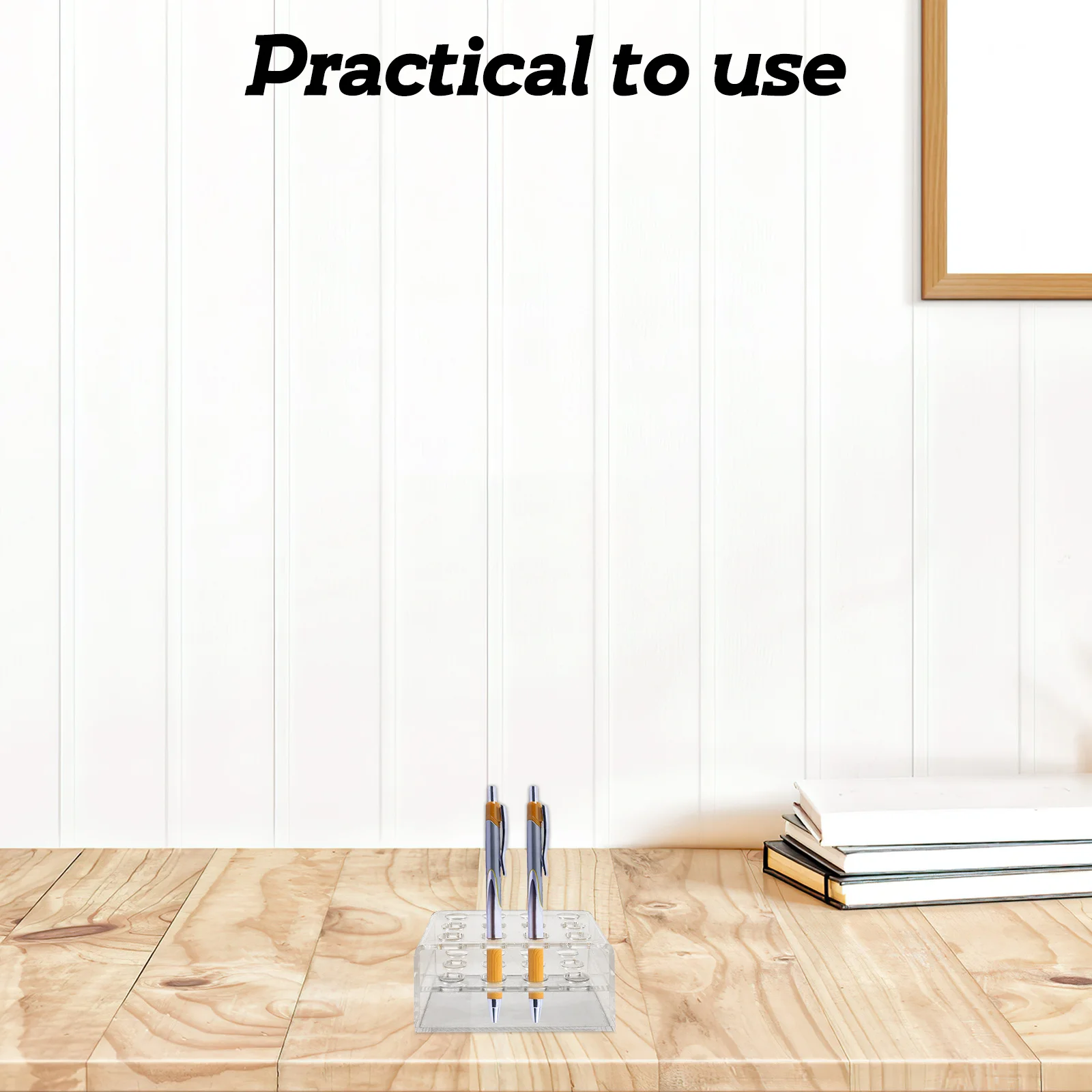 

Acrylic Pen Holder Stand 12 Slot Clear Desk Organizer Makeup Brushes Pencil Holders Ideal Display Craft Shows Desk Organizer