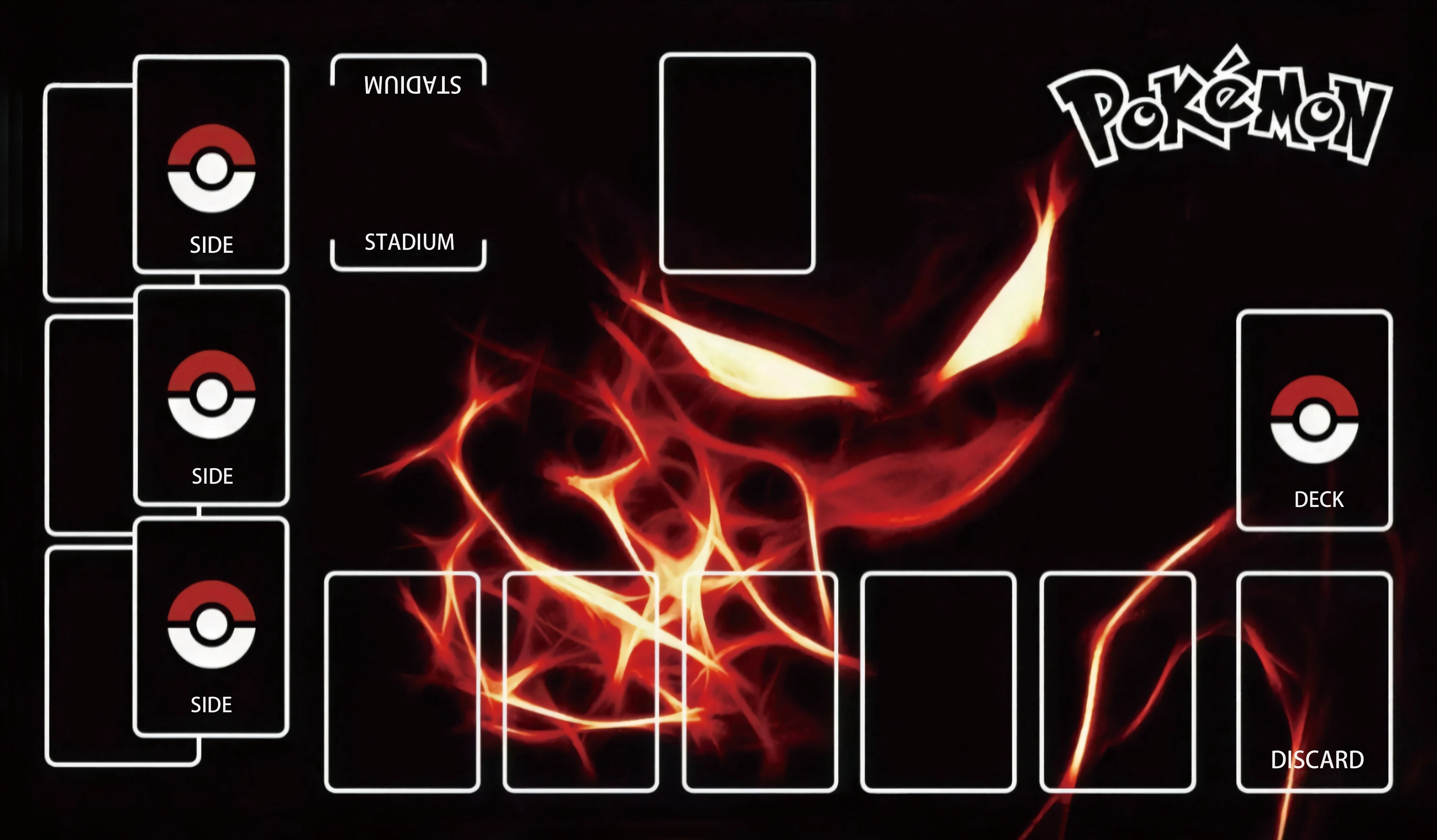 Anime Creature Battle Playmat, Multi-pattern Marked Card Game Mat, Thick Non-slip Rubber Desk Mousepad For Trading Card Gaming
