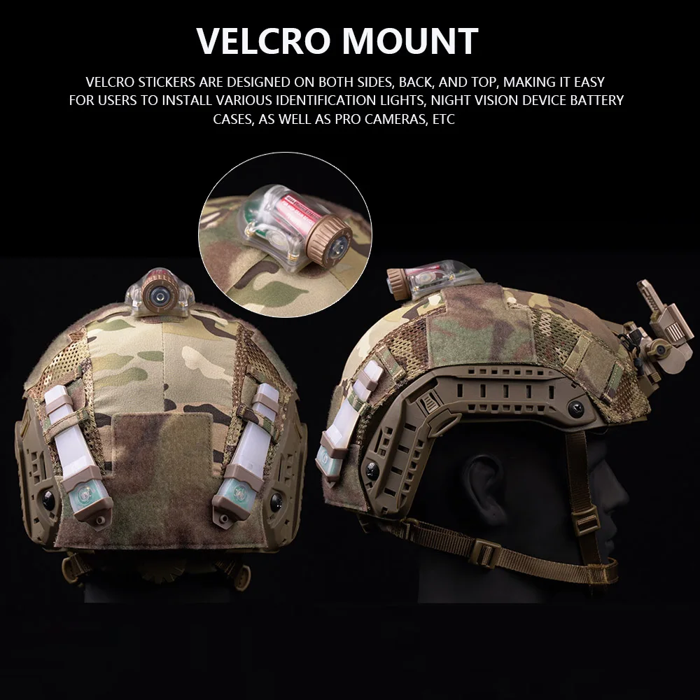 Tactical Helmet Cover Paintball Airsoft Helmet Cover for Militar MH PJ BJ OPS  camo Size M/L Fast Helmet Accessories