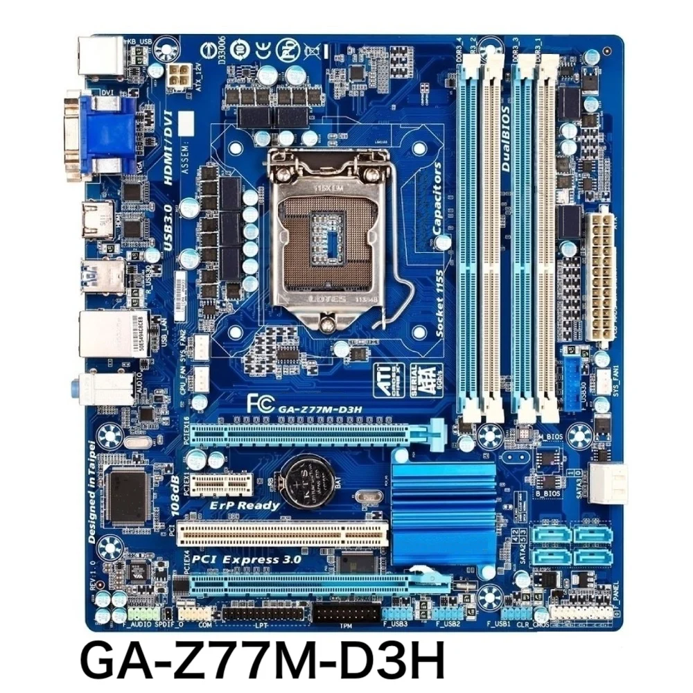 For Gigabyte GA-Z77M-D3H Desktop Motherboard Z77 LGA1155 DDR3 Mainboard 100% Tested OK Fully Work Free Shipping