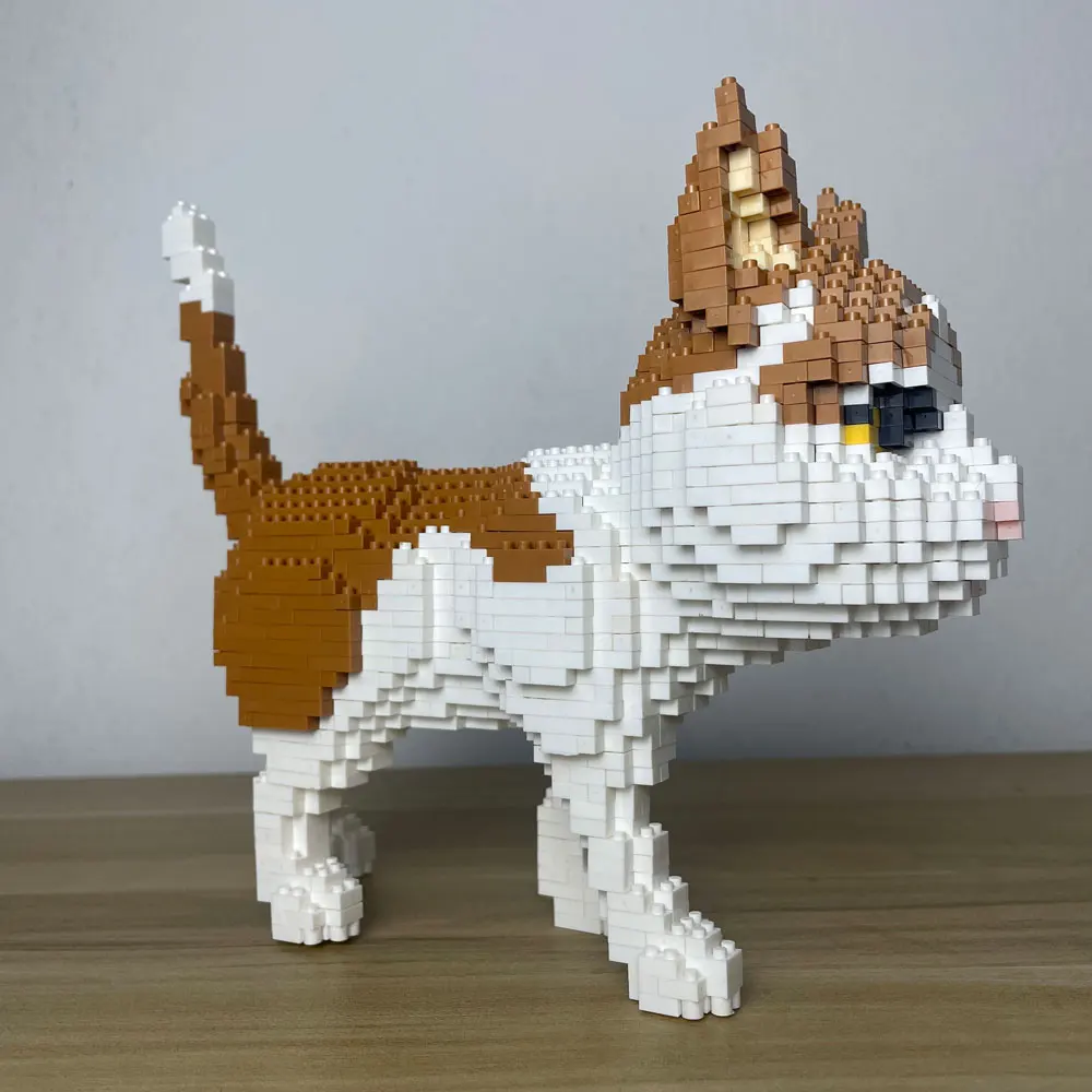 KNEW BUILT 1200 Stück Mikro-Bausteine für Haustiere und Katzen – niedliche Schreibtisch-Dekoration, Stressabbau-Puzzlespielzeug, Weihnachts-/Geburtstagsgeschenk – Detail 10