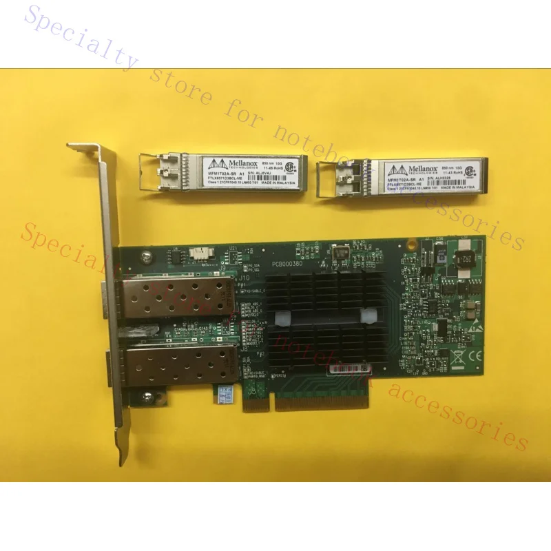 AAA+ FOR Mellanox 10 GbE PCI-e G2 Network Interface Card 518001-001+ 2 x 10G Transceivers