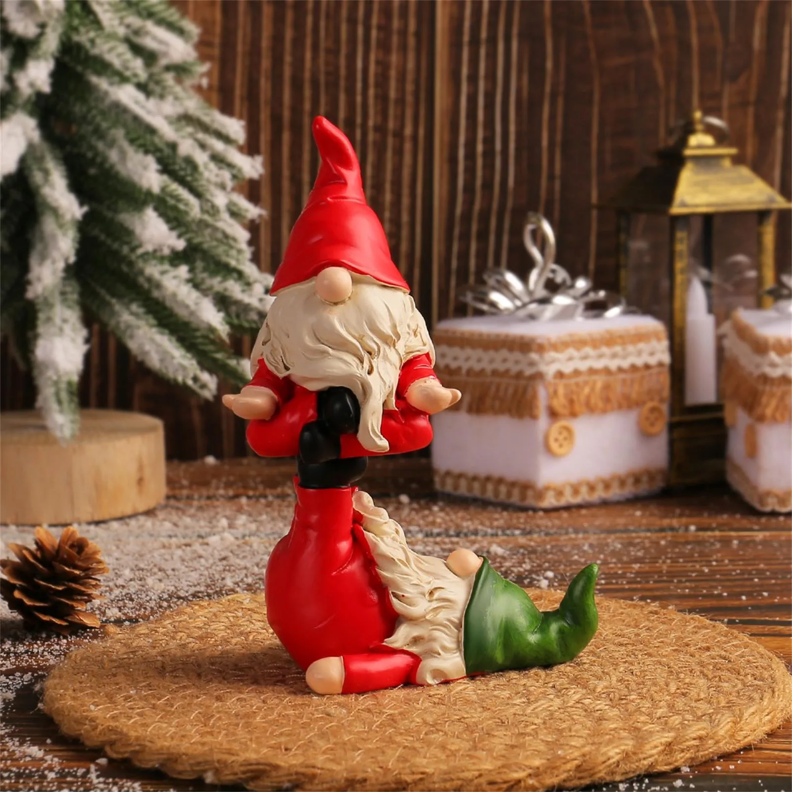 Faceless Old Man Christmas Ornament Doll Crafts Creative Home Desktop Yoga Dwarf Elf Sitting Decoration Ornaments