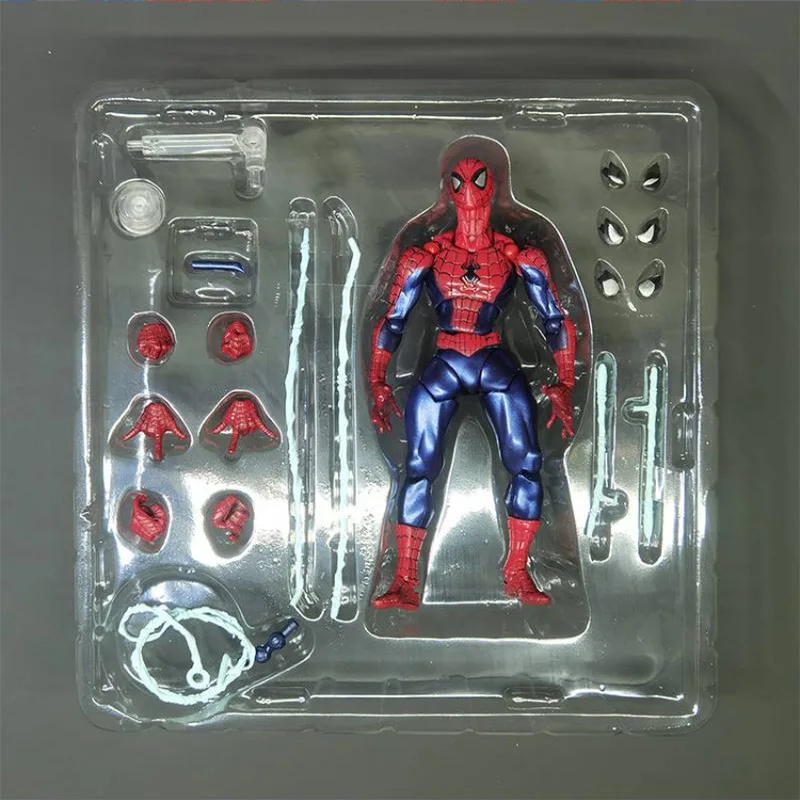 SHF Spider-Man 047 Collectible Action Figure Steel Spider-Man Back-to-School Season Gift Moveable Toy Figure Collectibles