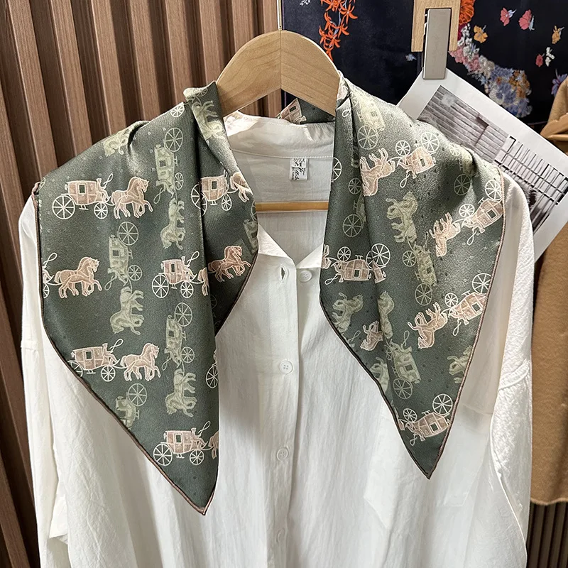 حك وشاح 65 سنتيمتر النساء ساحة الحرير عصابات الفاخرة مصمم هيمز توالت حواف شالات رئيس حقيبة اكسسوارات هدية الكريسماس #4