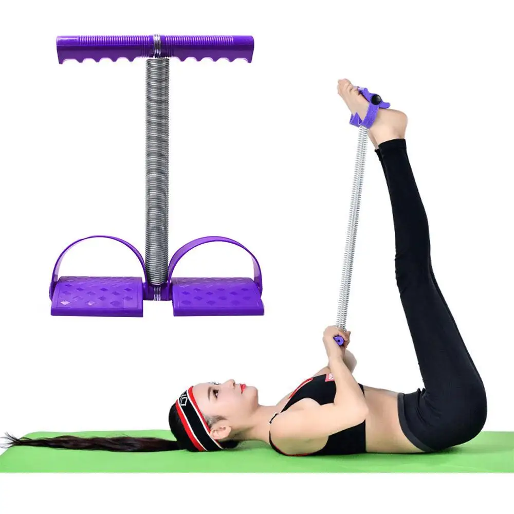 Elastic Sit-Up Pull Rope Spring Tension Band Foot Pedal Abdominal Leg Exerciser Tummy Trimmer Stretching Slimming Training