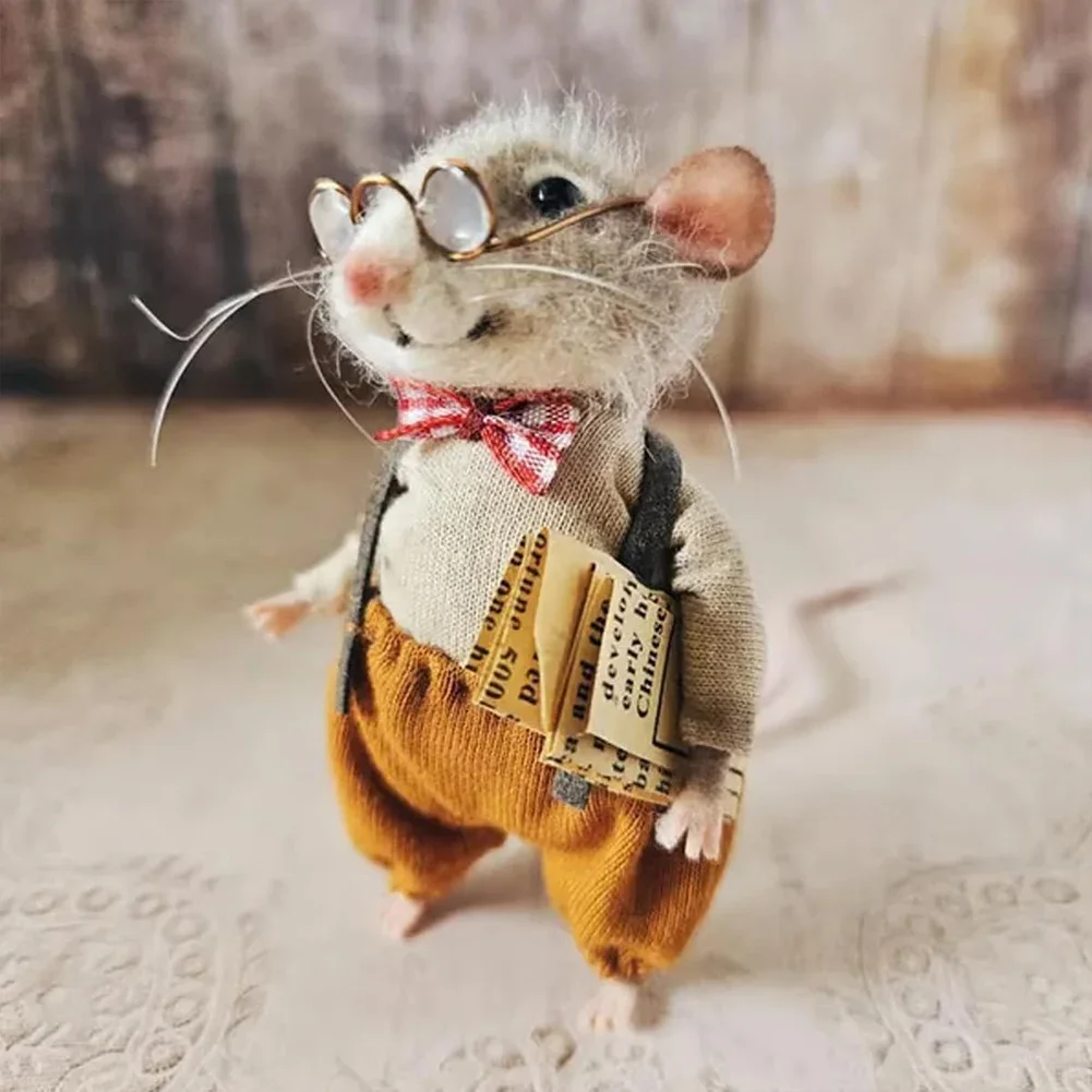 Christmas Needle Felted Mouse Ornament – DIY Handmade Wool Mouse Decoration for Home & Tree - view 6