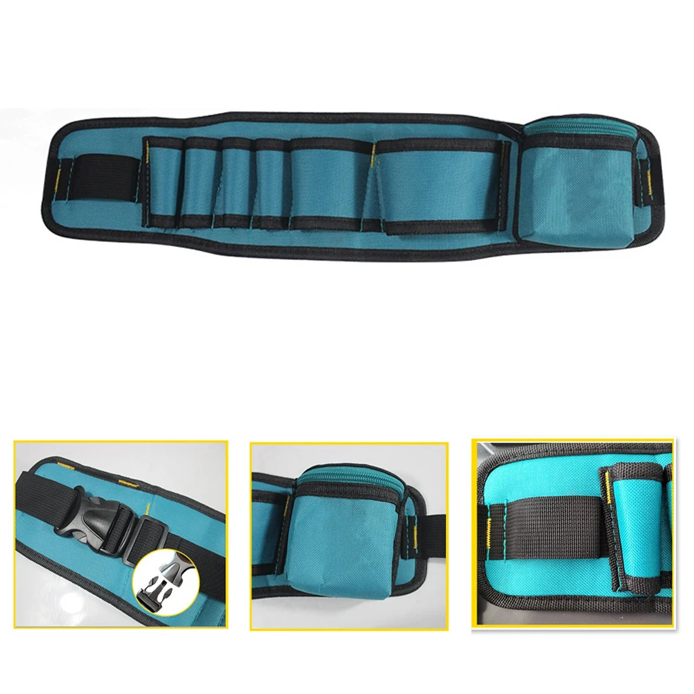 Utility Waist Bag for Electricians Featuring 600D Oxford Fabric Reinforced Stitching Water Resistant Design and Pockets