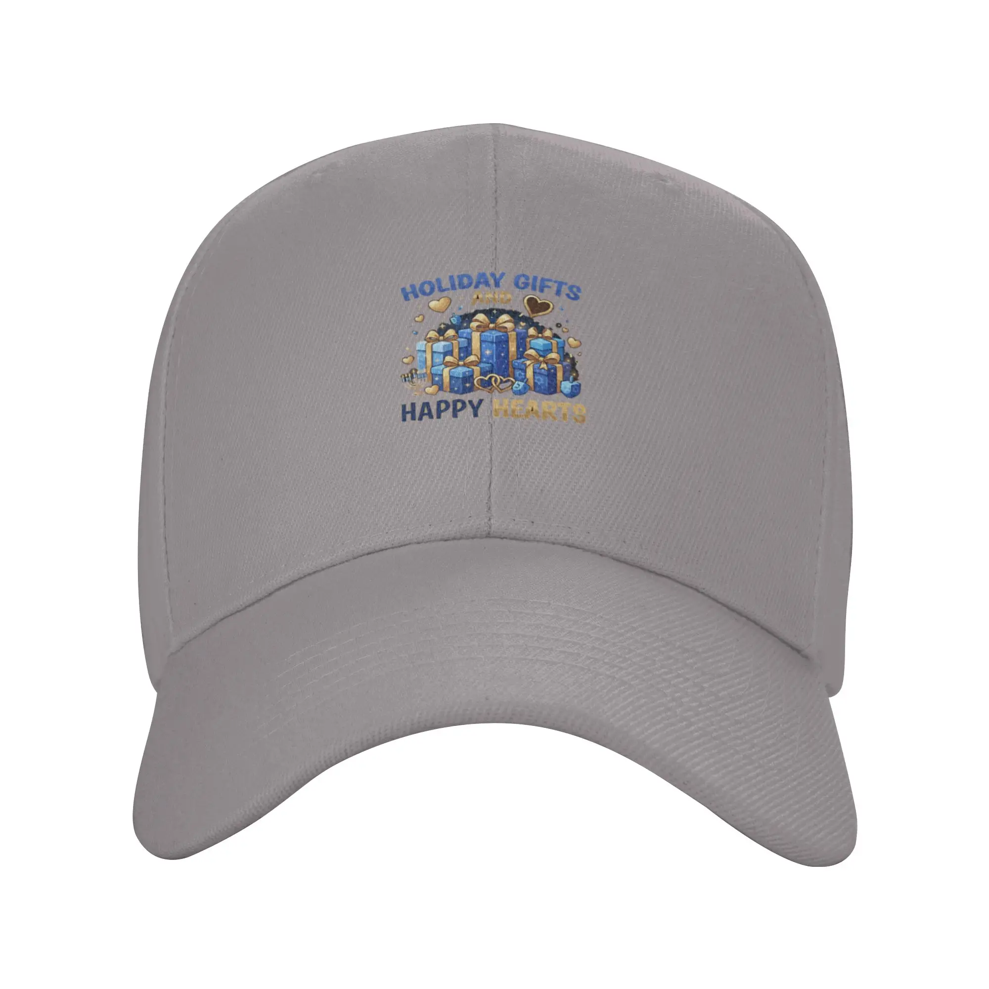 Happy Hanukkah Gifts Hearts Menorah Dreidel Trendy Baseball Cap Casual Wear Portable Hip Hop Cap