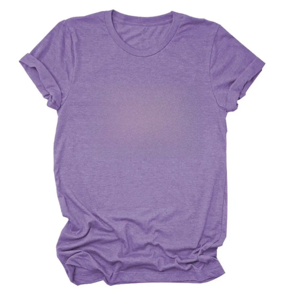 

Women's Casual Loose Short Sleeve T-shirt European And American Style round Neck plus Size Comfortable Soccer Mom Top