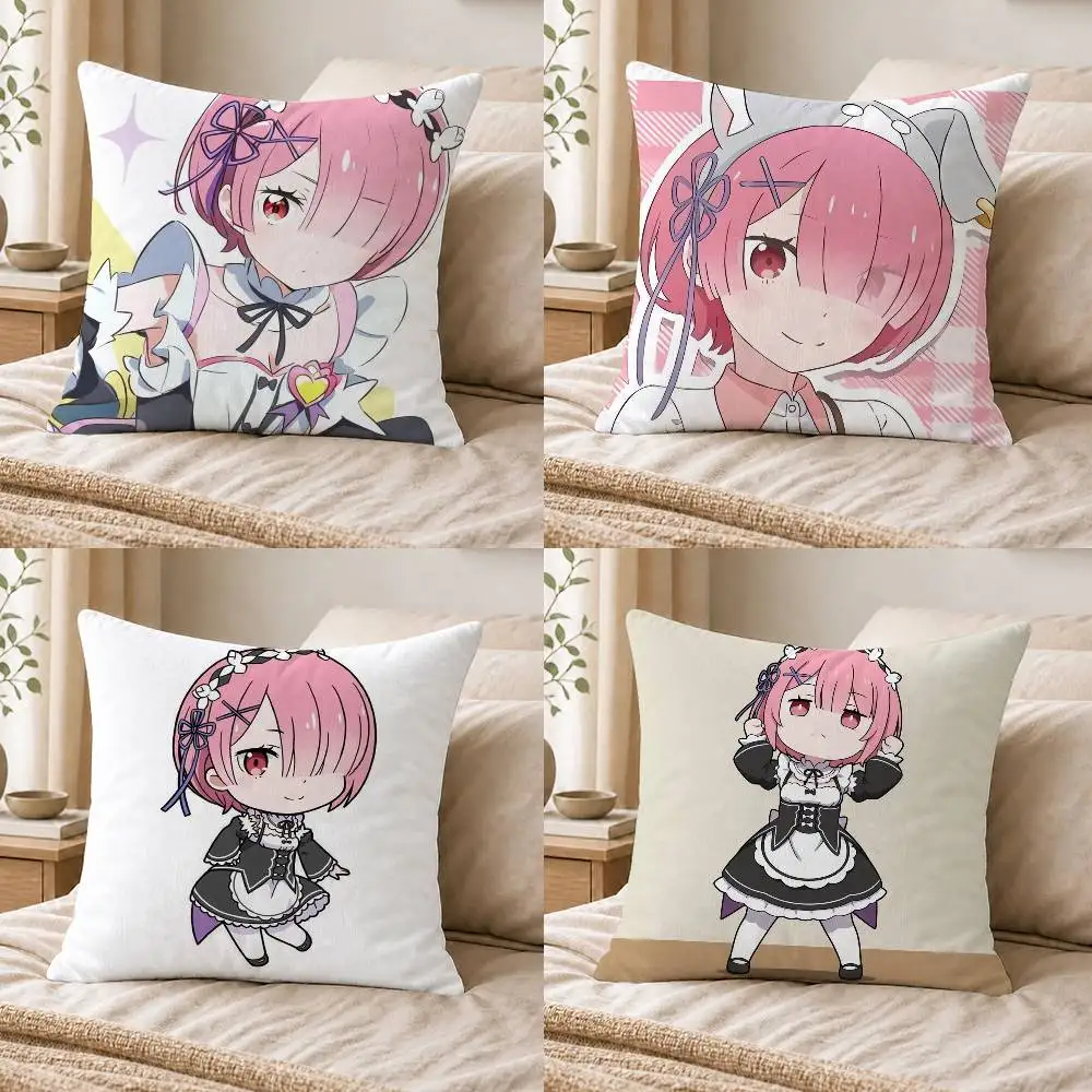 Cute Ram Double-sided Printed Square Decorative Cushion Cover for Sofa Living Room Home Decor
