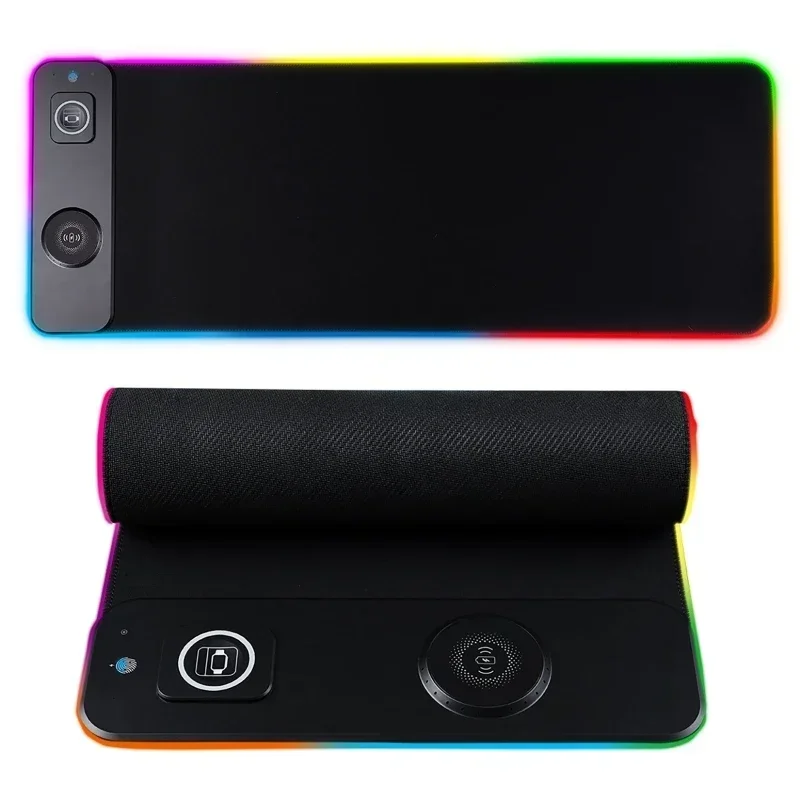 3-In-1 RGB Magnetic Wireless Charging Mouse Pads Gaming Mousepad PC Laptop Pad for Airpod Wireless Charging for Apple Watch