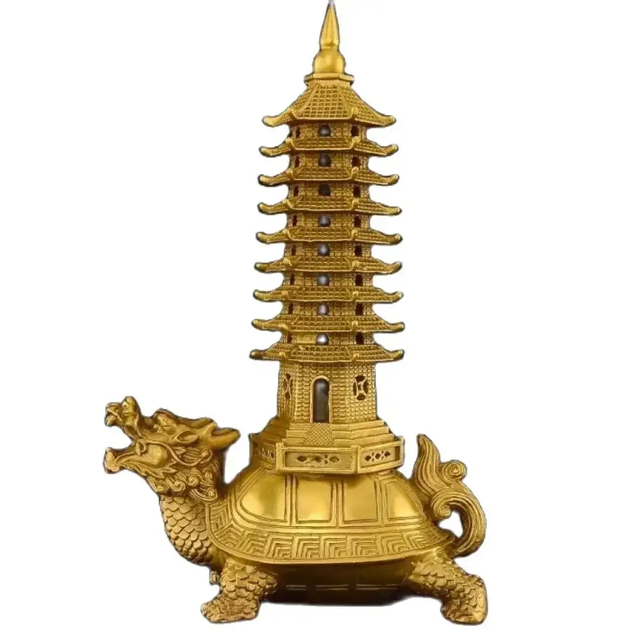 Pure Copper Wenchang Tower Dragon Turtle Dragon Head, 9th and 13th Floors Wenchang Tower Living Room, Study Room, Office, Home