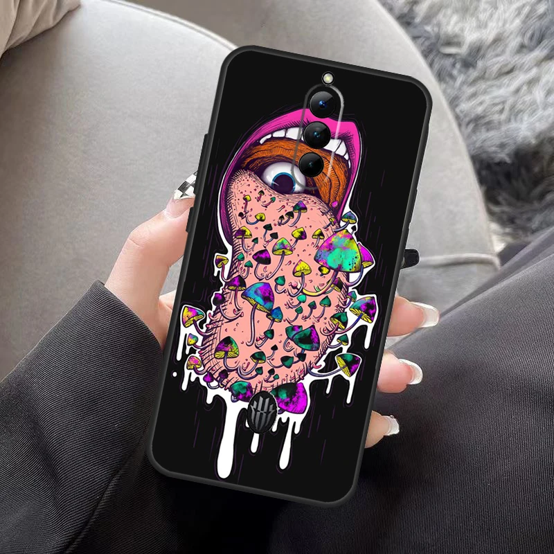 Bunte Psychedelic Trippy Kunst Für ZTE Nubia Rot Magie 8 Pro Plus Fall Für RedMagic 7 6 Pro 6S 7S 6R 5G 5S Coque Fundas