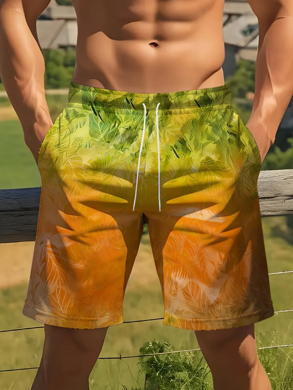 

New Summer Casual Shorts Men's Quick-Dry Beach Shorts Fashion Fitness Football Sports Shorts Hawaiian Shorts Menswear Clothing