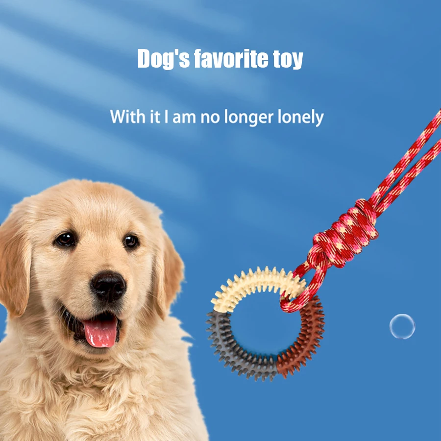 Dog Teeth Grinding Anti Bite Cotton Rope Toy Pet Colorful Weaving Knot Toy Dog Self Fun Toy