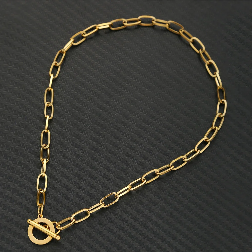 MinaMaMa ожерелья-цепочки из нержавеющей стали скрепки для бумаг для женщин, минималистичные колье-ювелирные изделия MinaMaMa ожерелья-цепочки из нержавеющей стали скрепки для бумаг для женщин, минималистичные колье-ювелирные изделия