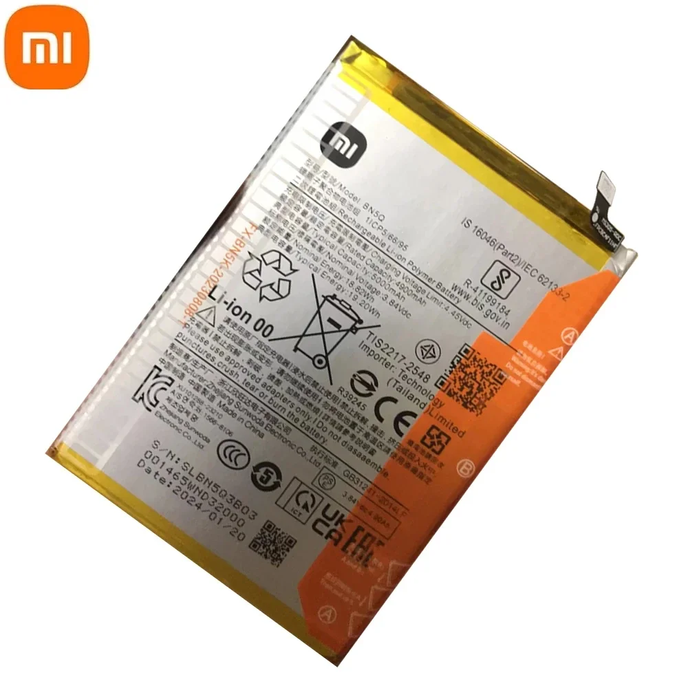 2024 Years 100% Original BN5Q For Xiaomi Redmi 12C / Redmi 13C 23124RN87C Mobile Battery Replacement Batteries Fast Shipping