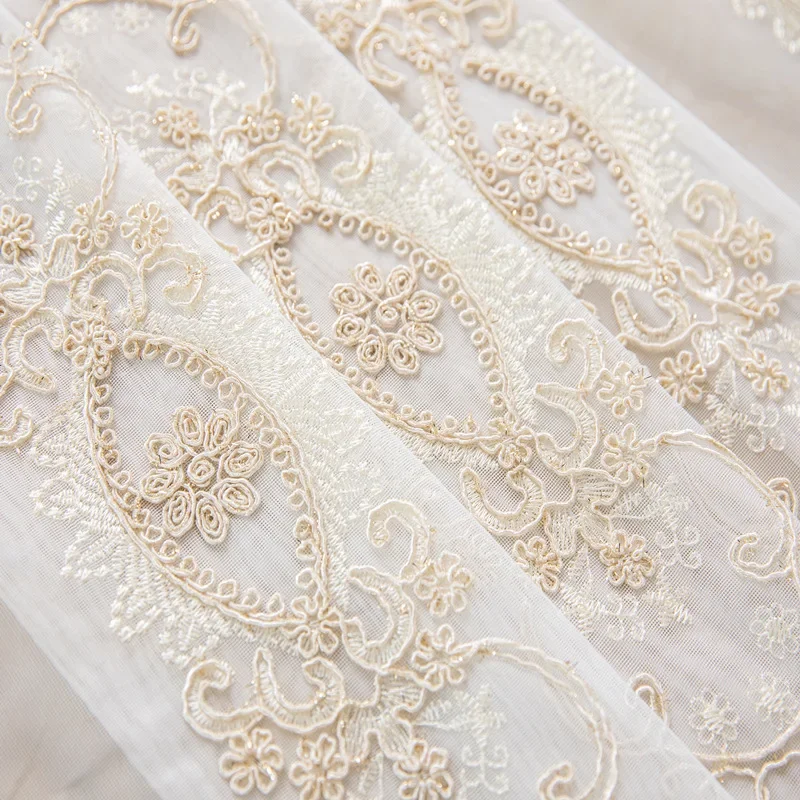 الوافدين الجدد الشمال الحديثة الراقية جو فاخر التطريز الغزل الستائر لغرفة المعيشة غرفة الطعام غرفة نوم