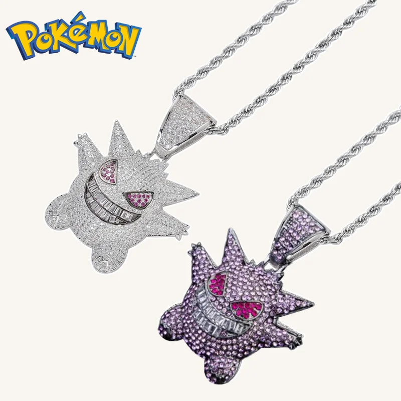 

Pokemon Anime Necklace Pikachu Gengar Figures Toy Pendant Fashion Jewelry Accessories Boys Girls Children Birthday Gift