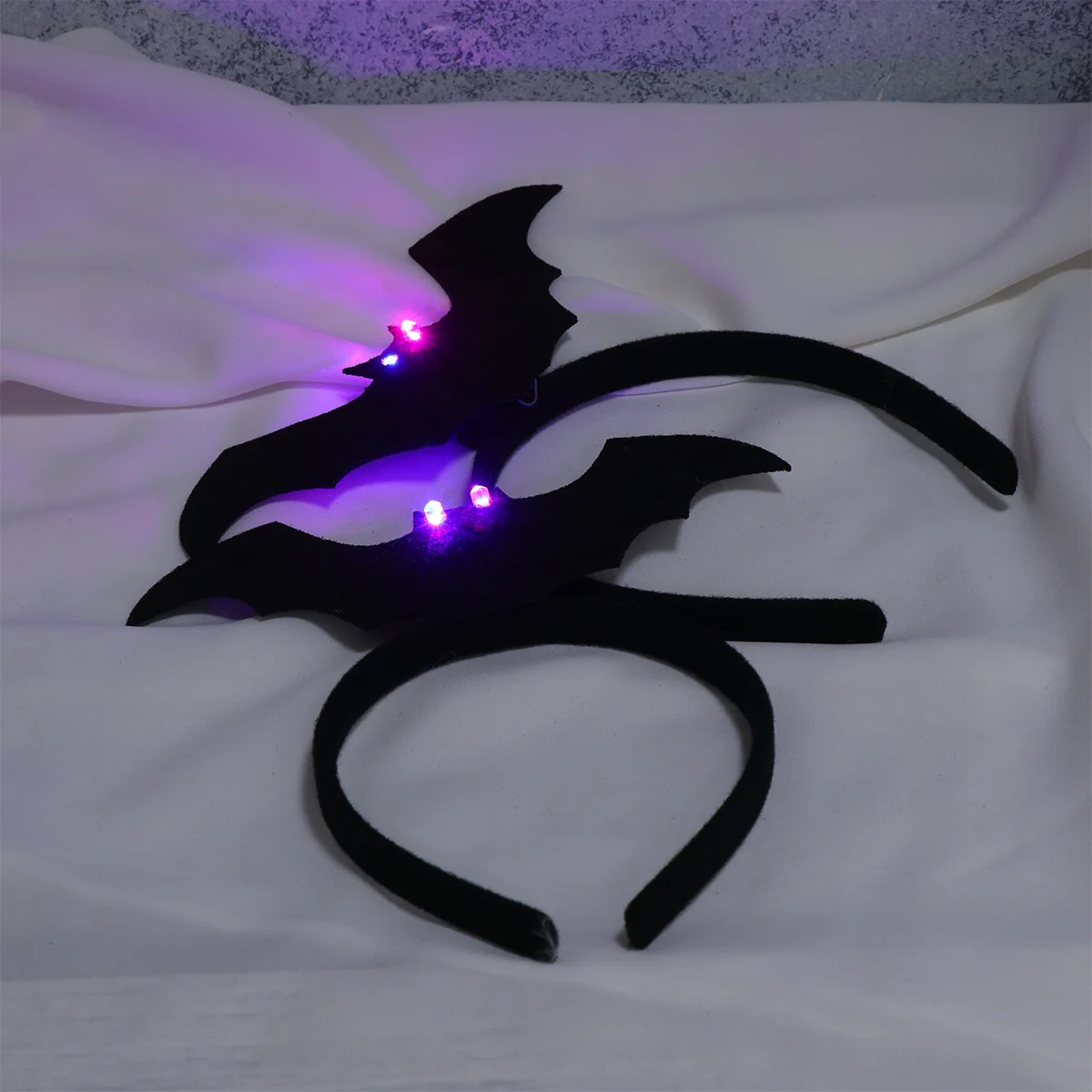 

5 Pcs Halloween Bat Headband Woman Accessories Dress up Party Headwear Hair Luminous Hoop Headdress for