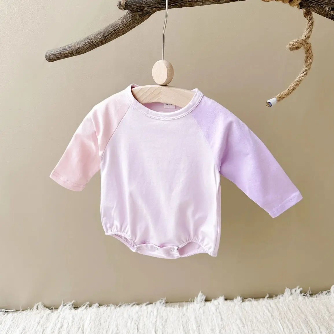 0-18M Autumn Baby Girl Clothes Newborn Bubble Romper Babies Solid Color Block Bodysuits Cotton Raglan Sleeve Romper Boys Infant