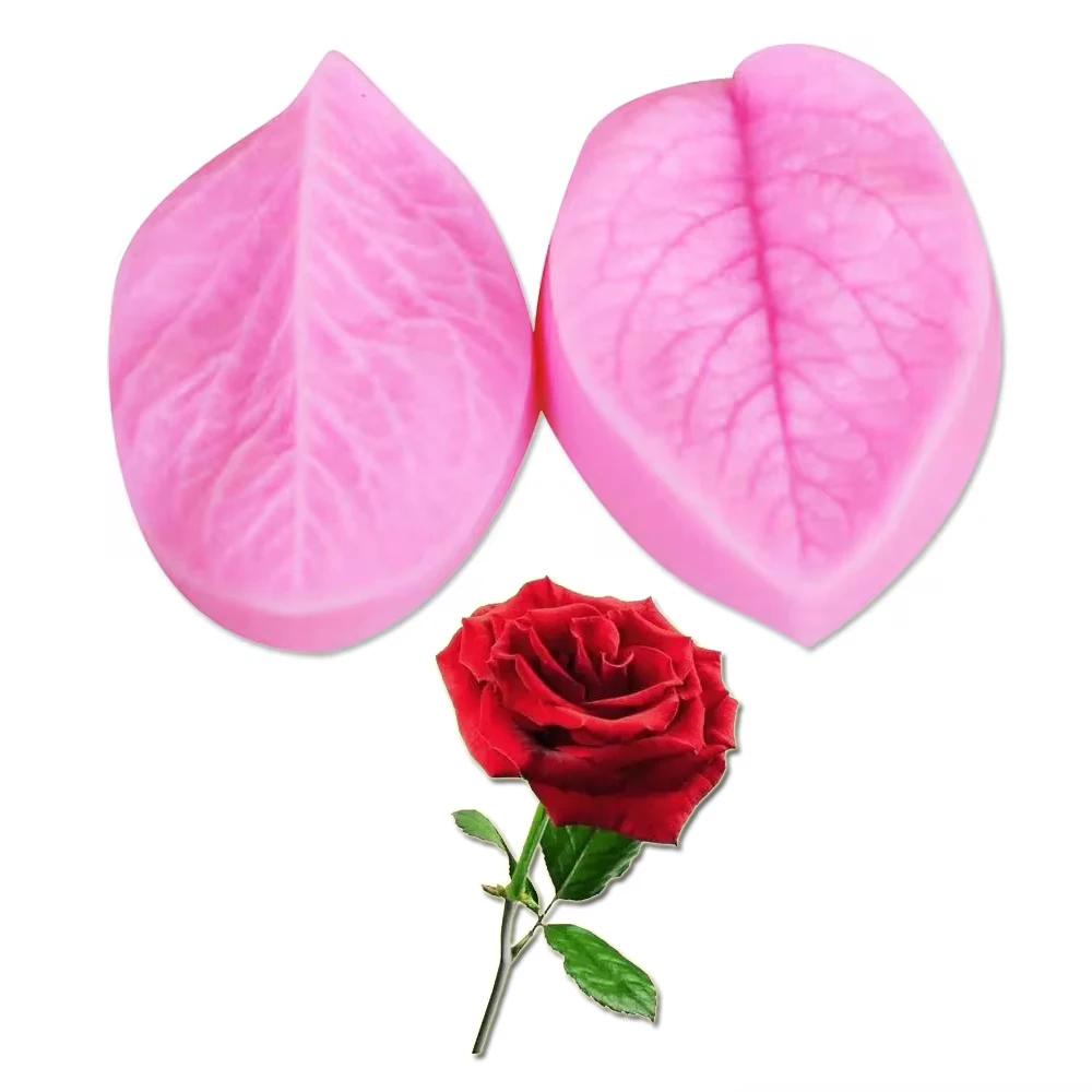 Rose Leaf Silicone Molds Craft For Chocolate Candy Jelly Moulds Baking Pastry Home and Kitchen Baking Accessories and Tools m450