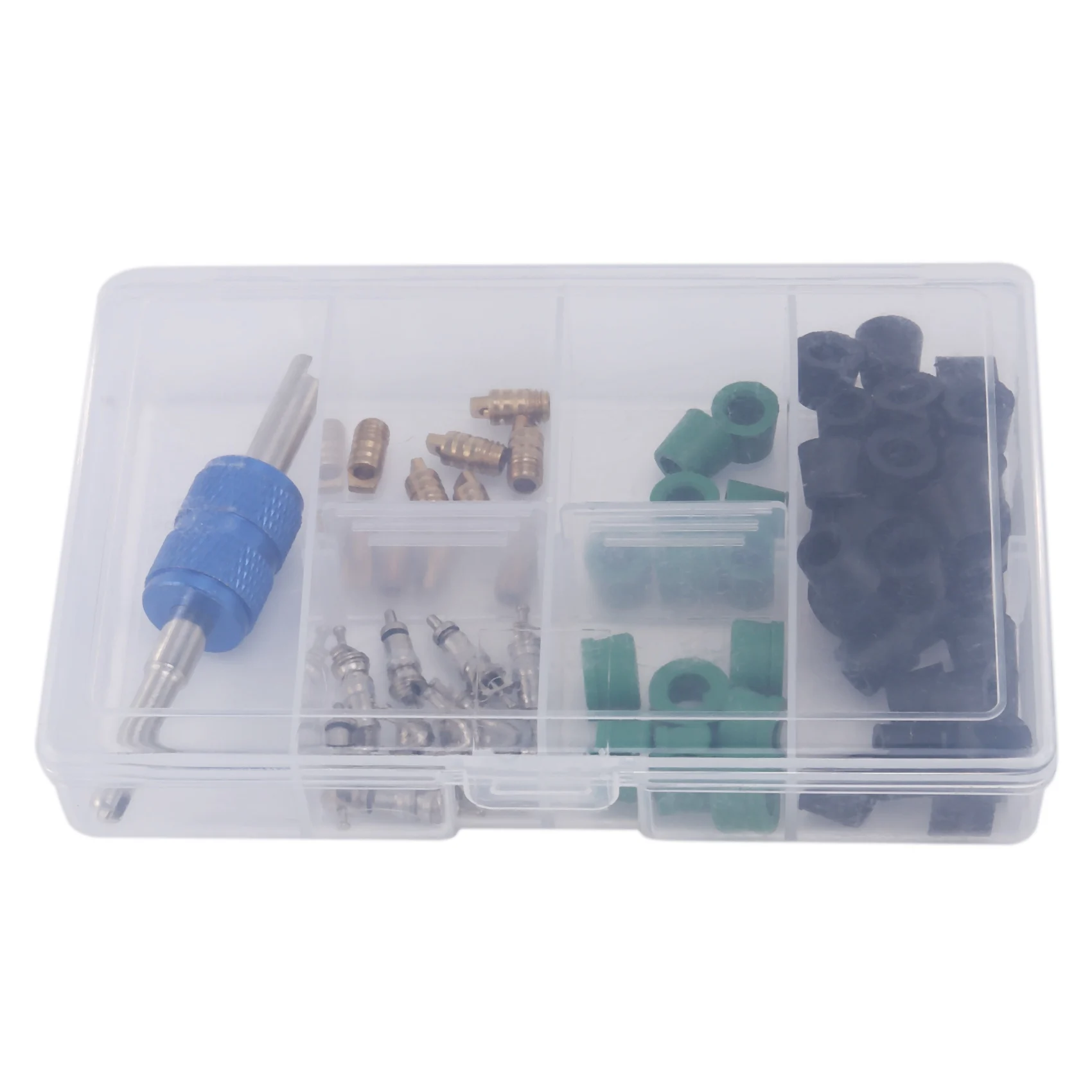 71Pcs A/C Air Conditioning Valve Core R12 R134A Refrigeration Valve Core R12 / R134A AC Master Valve Core Repair Kit