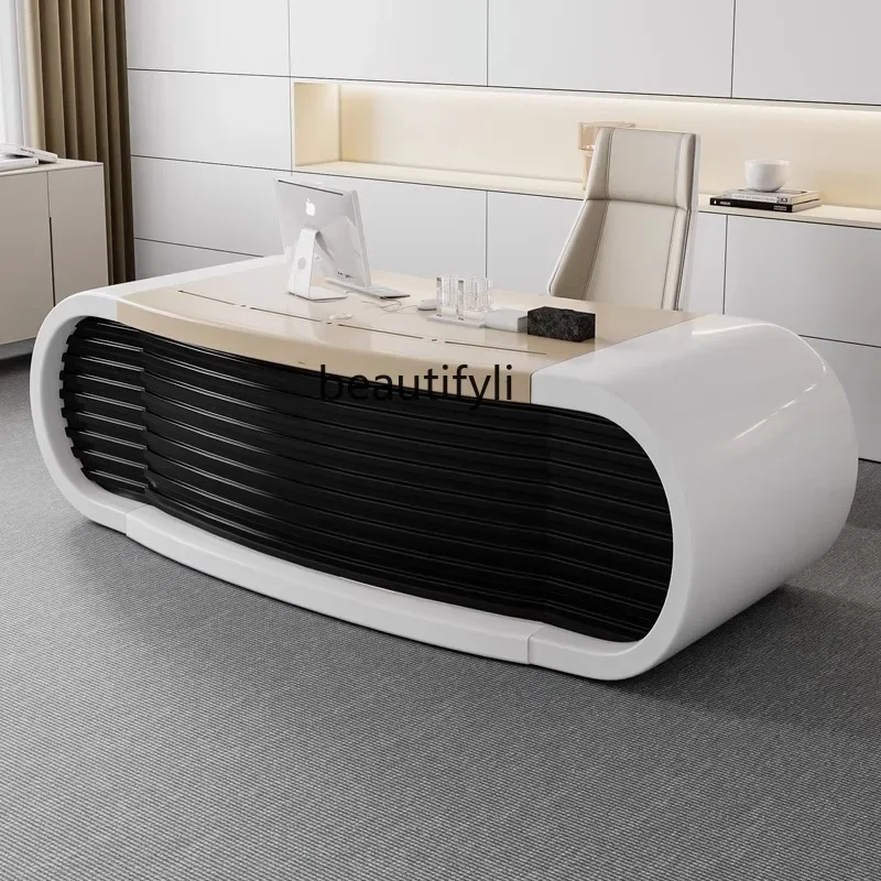 FG11Creative Technology Wind Painting Fashion Manager Supervisor President Boss Desk Office Desk Chair
