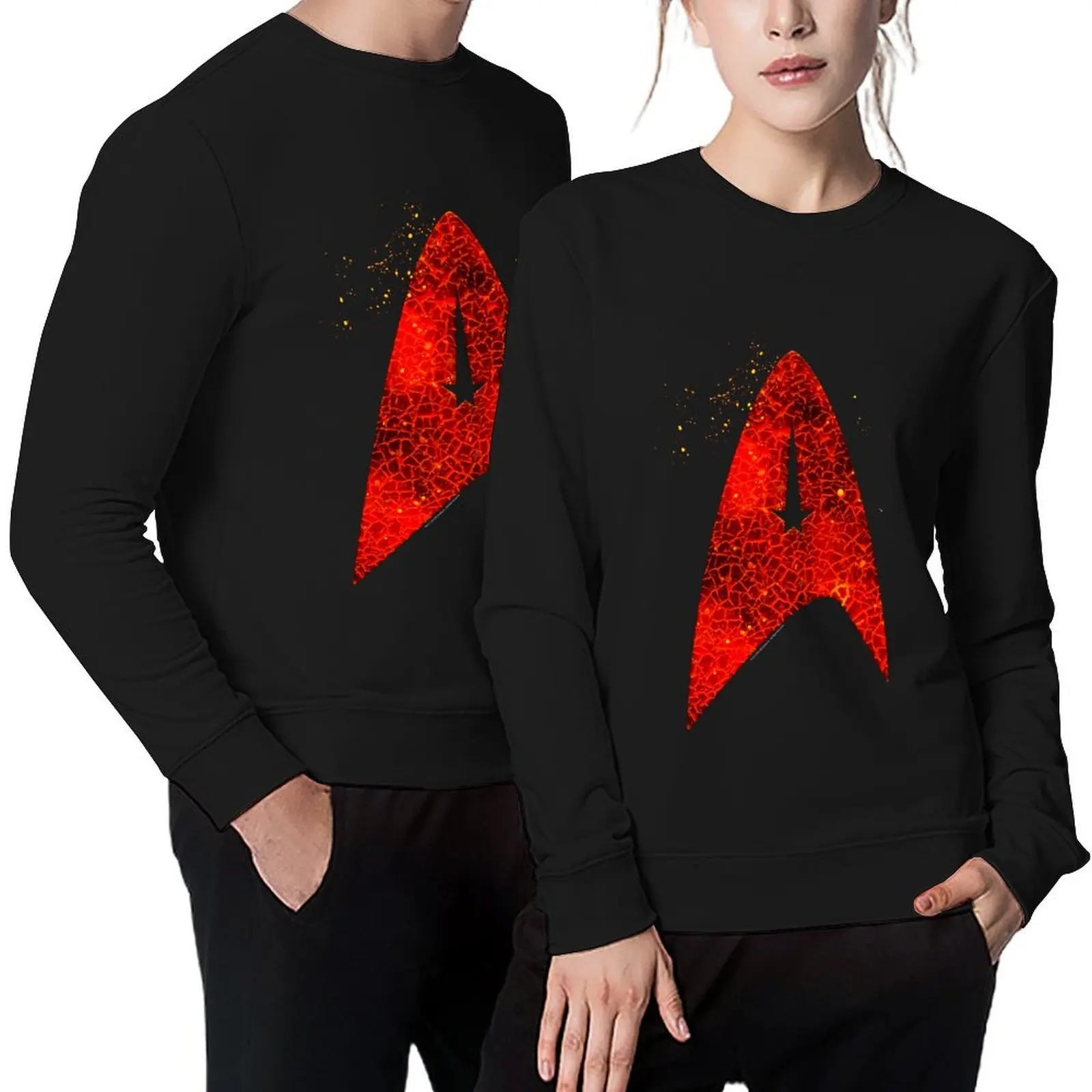 

Star Trek: Discovery Molten Lava Starfleet Badge Logo Pullover mens designer clothes tracksuit men blouse sweatshirt male