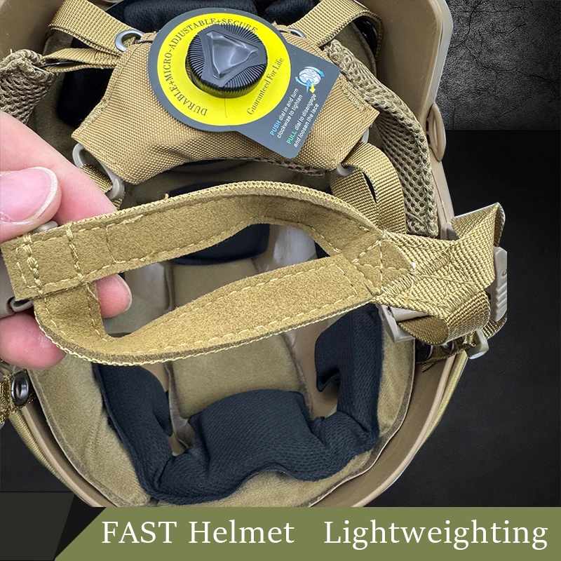 خوذة سريعة 3.0 ABS خفيفة الوزن مع تعليق ومينا قابل للتعديل لركوب الدراجات والادسنس والتدريب التكتيكي