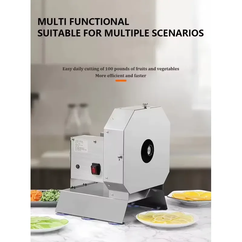 Hot Commercial Small Multi-function Stainless Steel Electric Slicer Diamond-shaped Plus Two Blade Fruit and Vegetable Slicer
