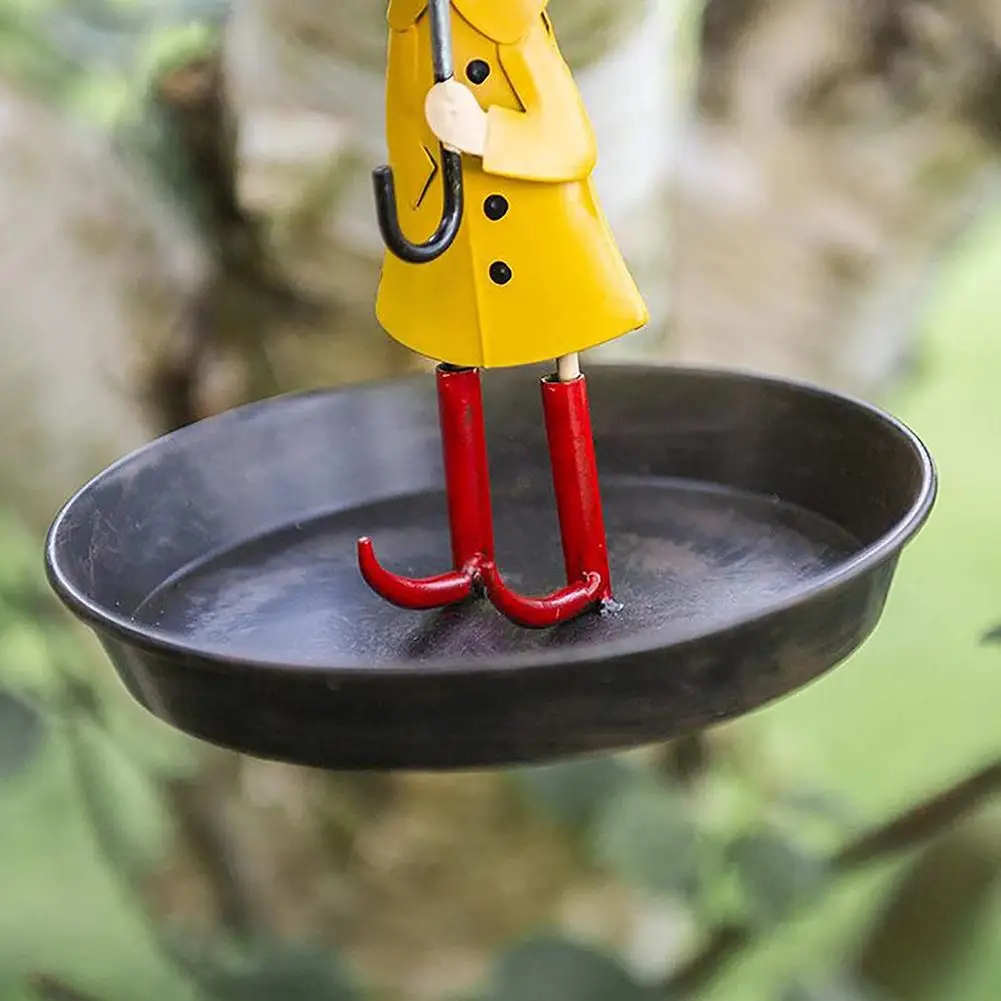 Creative Bird Bath Hanging Bird Feeder Girl With Umbrella Tray Yard Garden Decoration Outdoor Gardening Exterior Decoration