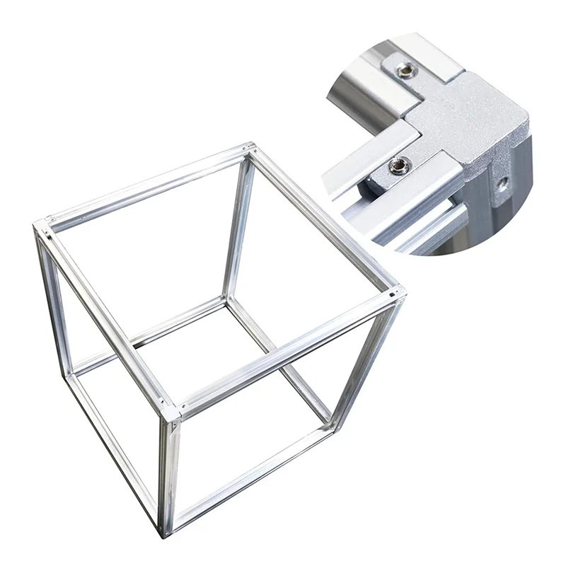 12Pc 2020 Series 3 Way End Corner Bracket Connector For European Standard 6Mm T Slot 20X20mm Aluminum Extrusion Profile-AT30