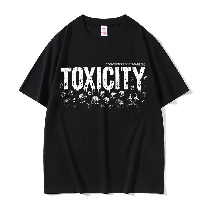 

Vintage System of A Down Toxicity Skeleton Album Graphic T-shirt Men Women Clothing 90s Rock Alternative Metal Oversized T Shirt