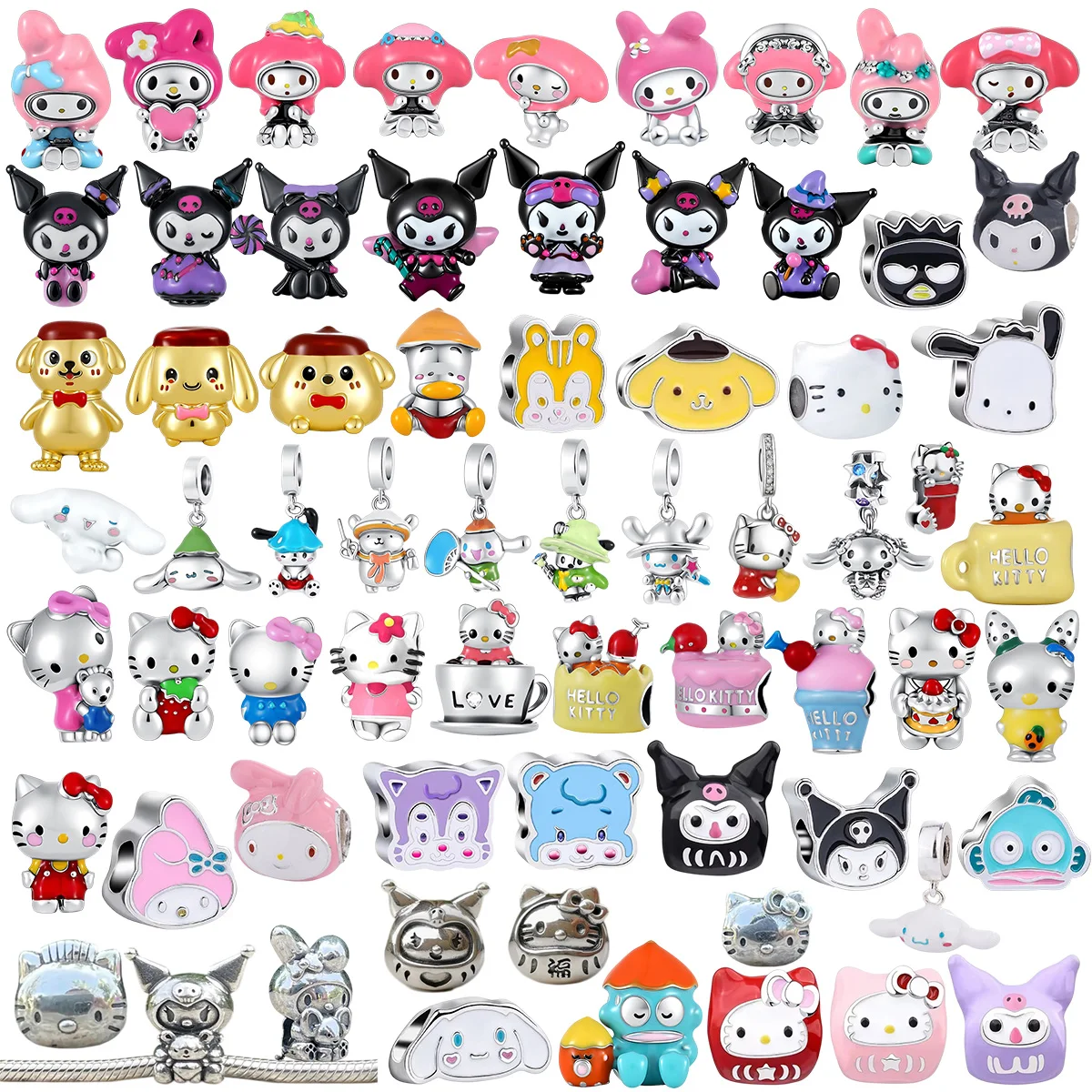 Hot Selling New 925 Silver Cute Cartoon Animal Charm Beads Fit for Original Bracelets DIY Children's Exquisite Jewelry Gifts