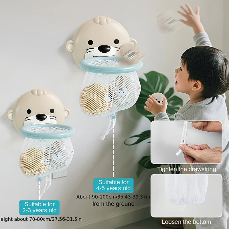 Bella Famiglia di Lontra Giocattolo da Bagnetto per Bambini Giocattoli da Bagno in Silicone Genitore-Figlio Lontra Giocattolo d'Acqua Galleggiante Giocattolo per Vasca da Bagno da Spremere Morbido per il Bambino