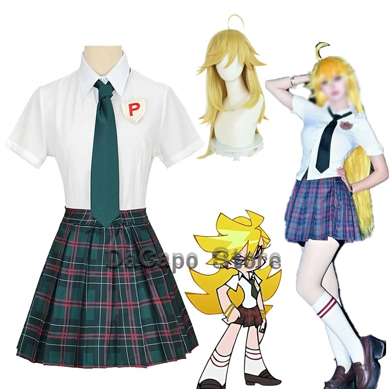 Calcinha anarquia cosplay traje camisa peruca meninas jk uniforme escolar mulher sexy kawaii festa de halloween terno anime calcinha & meia