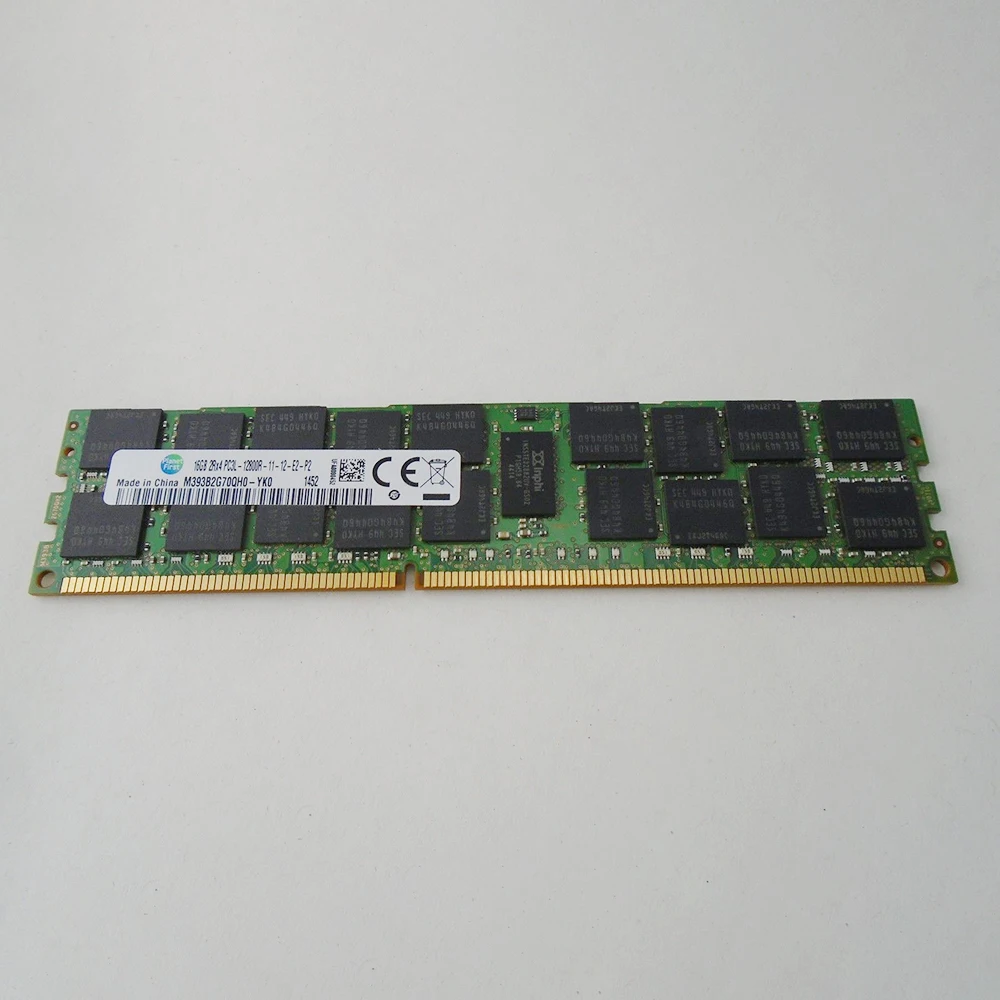 

1 Pcs For Samsung RAM M393B2G70QH0-YK0 16G 16GB 2RX4 DDR3L PC3L-12800R 1600 REG Server Memory Fast Ship High Quality