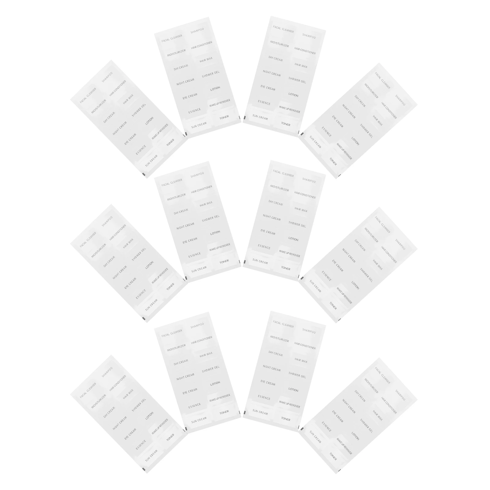 

50Pcs Travel Bottle Labels Waterproof Bathroom Stickers Organizing Toiletries Shampoo Skincare Essentials Travel Bottle Labels