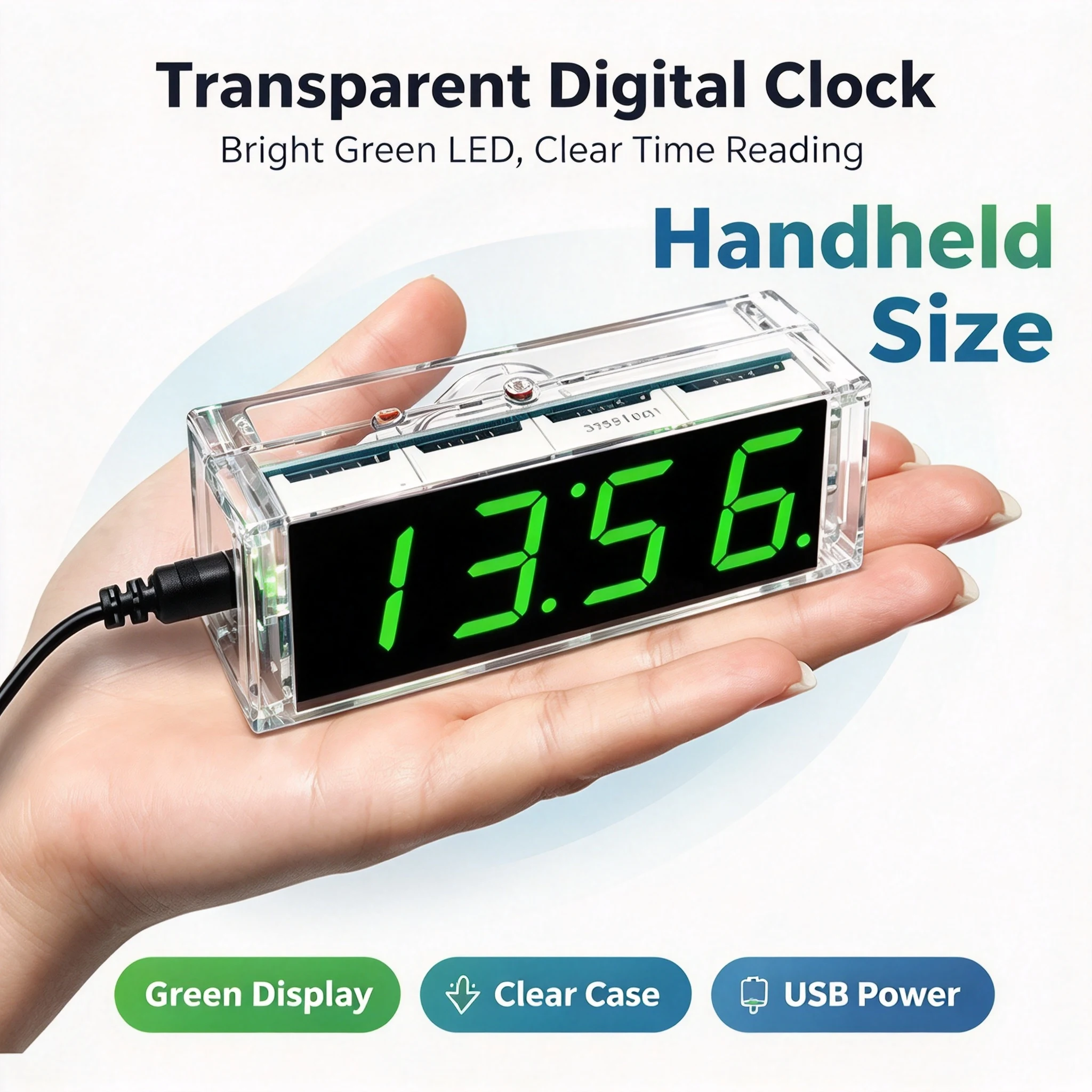 Multifunction DIY Electronic Clock Kit LED Digital Clock Production Kit 51 Microcontroller Time Alarm Date Temperature Display