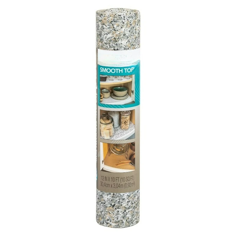 

Smooth Top Shelf Liner, Gray Granite, 12 in. x 10 ft. Roll