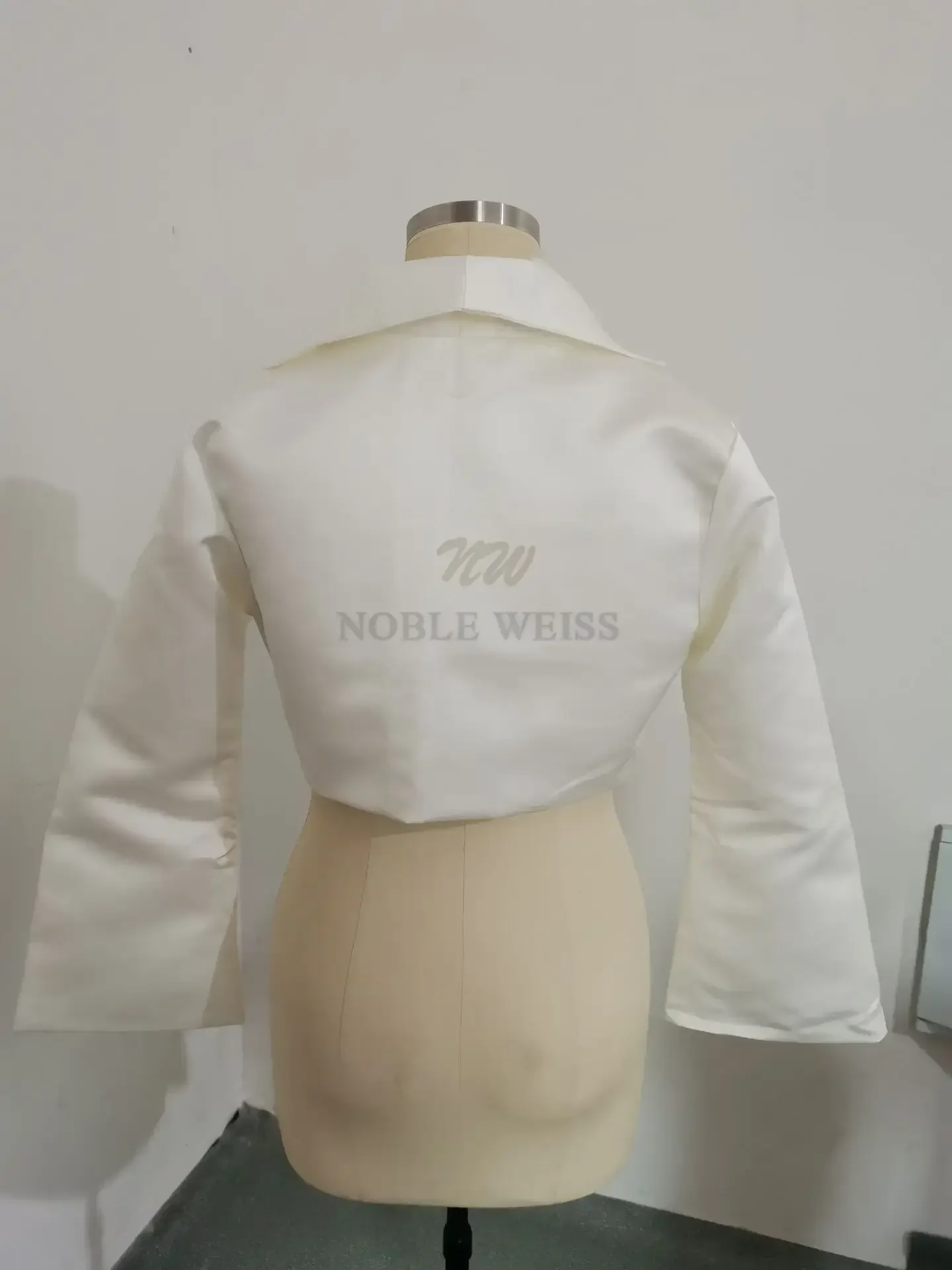 3/4 Long Sleeve wedding jacket satin bolero jackets for Bridal Party Coat Bridal Jacket Customized