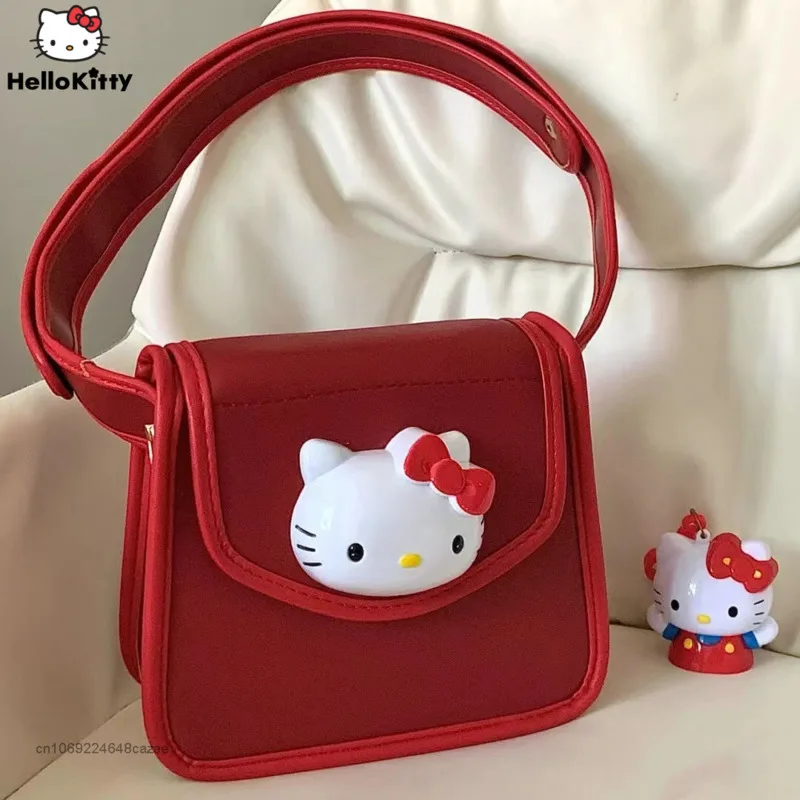 Sanrio Hello Kitty Retro Y2K Millennium Spice Girl Armpit Bag Punk  Mini Chic Fashion Shoulder Bag Cute Cartoon Bag For Women