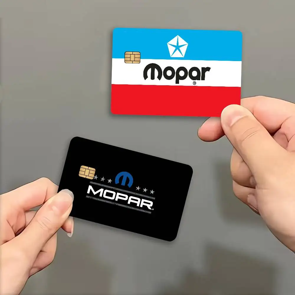 M-Mopar LOGO Anime Spend or Save Funny Shell On Off Ultra Thin No Fade Sticker Skin Cover Film for Debit Credit Card