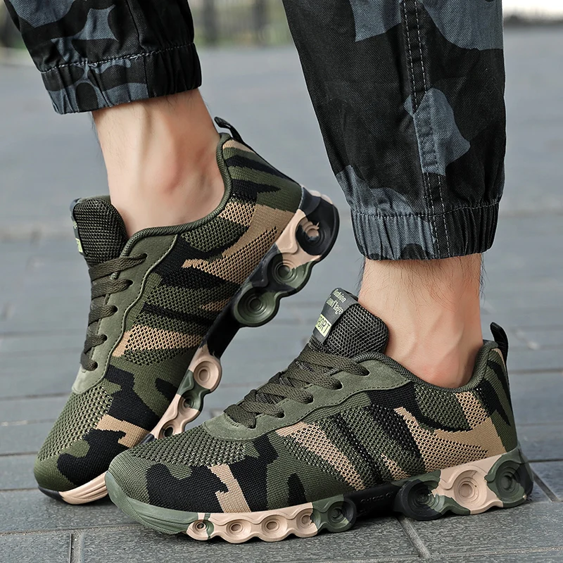 

Breathable Men Outdoor Running Shoes Army Green WomenAthletic Jogging Sneakers Non-slip Comfortable Sport Shoes for Unisex