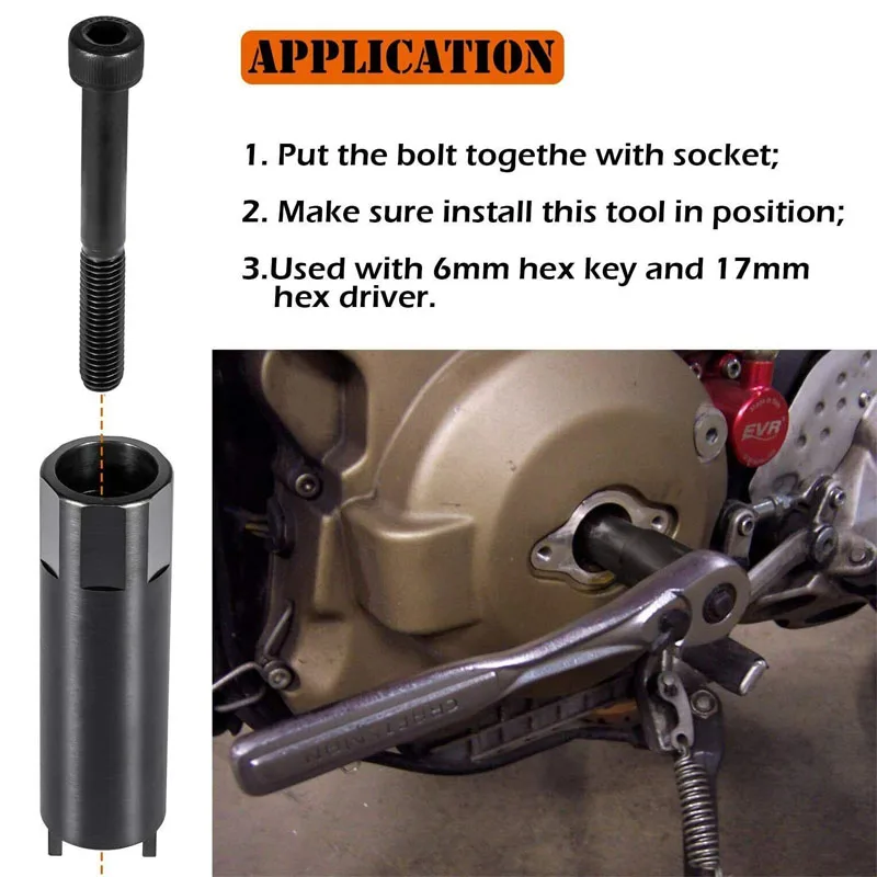 Crankshaft Turning Tool Works On All 1990~2020 Ducati 748 / 916 / 998 / 996 / Hypermotard / Multistrada / Monsters / Supersports